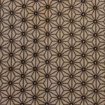 Tissu motif japonais saki marron