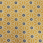 Tissu motif japonais saki jaune
