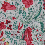 Tissu motif fleurs rouge esprit coquelicot