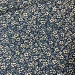 Tissu fleurs blanches bleu France